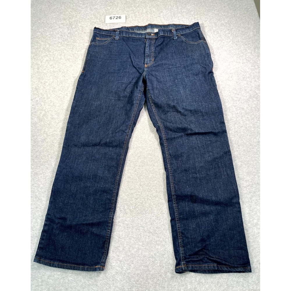 Crude Westex Indigo Jeans Mens 44x32 Blue Denim Cotton Medium Wash Workwear